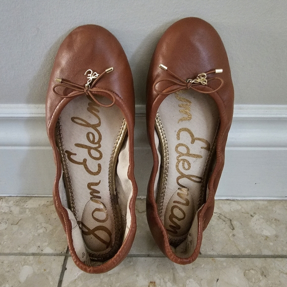 Sam Edelman Felicia Flats - 7Wide, Saddle Brown - Picture 1 of 4